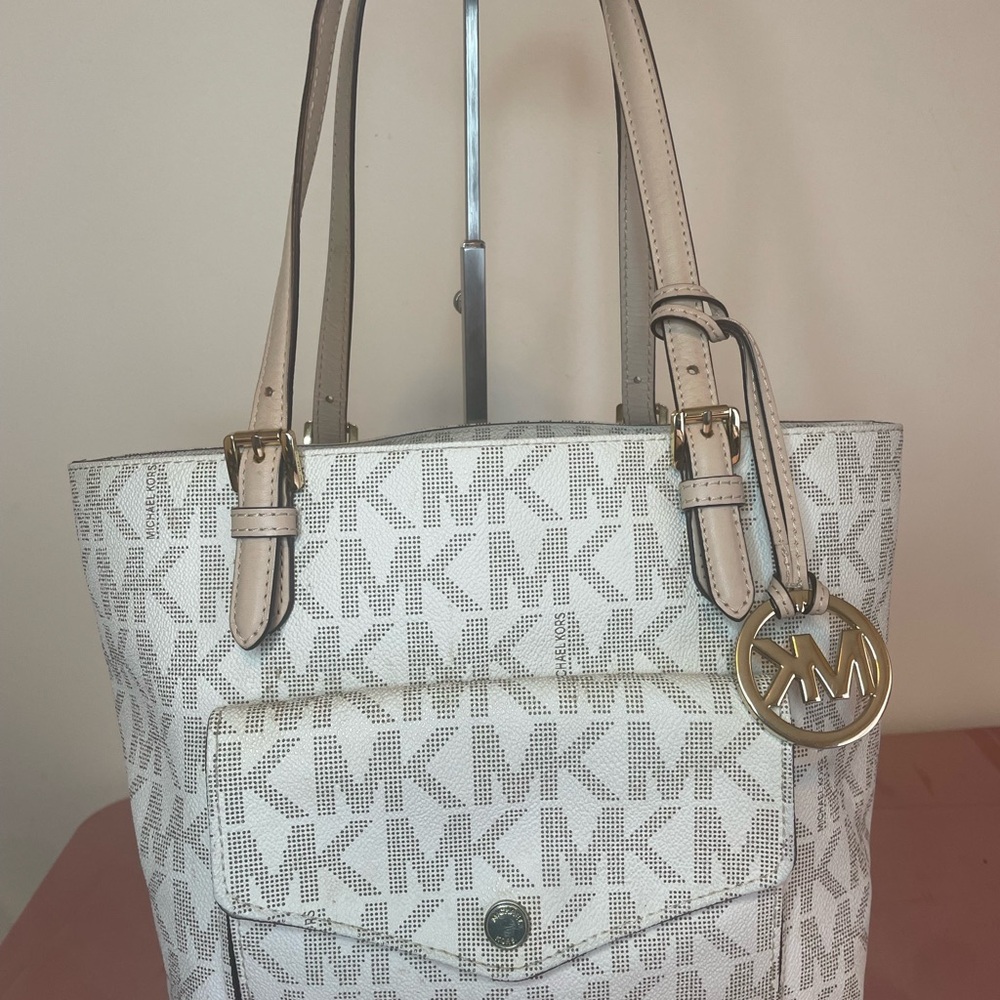 Authentic Michael Kors Purse  #065NC Jet Set Travel Medium Double Pocket Tote